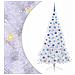 Albero di Natale artificiale Bianco 180 cm PVC e Acciaio - Foto miniatura 1