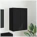 Mobile TV da parete Nero 59,5 x 31 x 80 cm Legno multistrato - Foto miniatura 2
