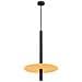 Lampada A Sospensione Feltro 1 Nero /giallo Sl. 1880 - Moderno Lampada A Sospensione Giallo /nero 126x30x30 Cm - Foto miniatura 2