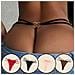 Set Di 4 Slip Perizoma A T - Nero, Caffè, Rosso, Nudo - Vita Bassa, Comfort Traspirante  L - Foto miniatura 2