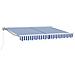 Tenda Retrattile Blu e Bianco 250 x 200 cm Poliestere e Metallo - Foto miniatura 1