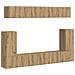 Set mobile TV 5 pcs Rovere artigianale Legno multistrato - Foto miniatura 1