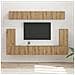 Set mobile TV 5 pcs Rovere artigianale Legno multistrato - Foto miniatura 2