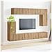 Set mobile TV 5 pcs Rovere artigianale Legno multistrato - Foto miniatura 4