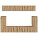 Set mobile TV 5 pcs Rovere artigianale Legno multistrato - Foto miniatura 9