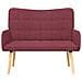 Sofa a Due Posti Rosso vino 115 x 61 x 87 cm Tessuto - Foto miniatura 4