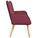 Sofa a Due Posti Rosso vino 115 x 61 x 87 cm Tessuto - Foto miniatura 5