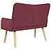 Sofa a Due Posti Rosso vino 115 x 61 x 87 cm Tessuto - Foto miniatura 6