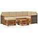 Set divano sezionale con cuscino 6 pcs Naturale - Foto miniatura 1