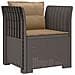 Poltrona a 1 Posto con Cuscini Aspetto Rattan PP Grigio Chiaro - Foto miniatura 1