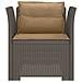 Poltrona a 1 Posto con Cuscini Aspetto Rattan PP Grigio Chiaro - Foto miniatura 3