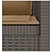 Poltrona a 1 Posto con Cuscini Aspetto Rattan PP Grigio Chiaro - Foto miniatura 6