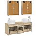 Set di mobili per il bagno 5 pcs Rovere Sonoma - Foto miniatura 8