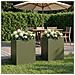 Vaso da giardino 2 pz Verde Oliva 40 x 30 x 40 cm - Foto miniatura 2