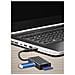 Lettore schede e Hub USB 2 porte con cavo integrato, OTG "On The Go" per smartphone e tablet, adattatore micro USB F / USB A M, nero, blister - Foto miniatura 5