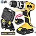 Trapano Avvitatore 20v A Doppia Batteria Litio In Valigetta Cordless 2 Velocita - Foto miniatura 1