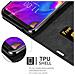 Custodia Compatibile Con Lg V35 In Nero Di Notte - Coperchio Protettiva Con Chiusura Magnetica, Funzione Stand E Tasca Per Le Carte - Foto miniatura 2
