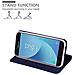 Custodia Compatibile Con Samsung Galaxy J5 2017 In Classy Blu Scuro - Coperchio Protettiva Con Chiusura Magnetica, Funzione Stand E Tasca Per Le Carte - Foto miniatura 3