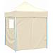 Gazebo Professionale Pieghevole Con 4 Pareti 2x2m Acciaio Crema - Foto miniatura 2