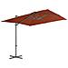 Ombrellone A Sbalzo Con Palo In Acciaio 250x250 Cm Terracotta - Foto miniatura 3