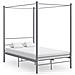 Letto A Baldacchino Grigio In Metallo 120x200 Cm - Foto miniatura 1