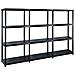 Scaffale A 4 Ripiani Nero 183x30,5x130 Cm In Plastica - Foto miniatura 1
