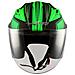 Jet Moto Casco Scooter Doppia Visiera Certificato Ece22-05 Nero Opaco Verde Xs - Foto miniatura 6