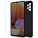 Cover Silicone Samsung Galaxy A32 4g Nera + Vetro Temperato 9h Trasparente - Foto miniatura 1