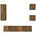 Set Di Mobili Porta Tv 5 Pz Rovere Fumo In Legno Multistrato - Foto miniatura 2