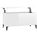 Tavolino Salotto Bianco Lucido 90x44,5x45 Cm Legno Multistrato - Foto miniatura 1