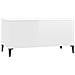 Tavolino Salotto Bianco Lucido 90x44,5x45 Cm Legno Multistrato - Foto miniatura 8