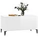 Tavolino Salotto Bianco Lucido 90x44,5x45 Cm Legno Multistrato - Foto miniatura 9