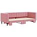 Divano Letto Con Letto Estraibile Rosa 80x200 Cm In Velluto - Foto miniatura 3