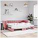 Divano Letto Con Letto Estraibile Rosa 80x200 Cm In Velluto - Foto miniatura 1