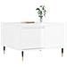 Tavolino Salotto Bianco Lucido 55x55x36,5 Cm Legno Multistrato - Foto miniatura 3