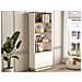 Libreria Con 2 Ante E 4 Nicchie Naturale Chiaro E Bianco - Lotula - Foto miniatura 2