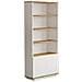 Libreria Con 2 Ante E 4 Nicchie Naturale Chiaro E Bianco - Lotula - Foto miniatura 5