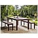 Tavolo Da Giardino Legno Scuro 180 X 100 Cm Tuscania - Foto miniatura 1