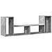 Mobili Tv Muro 2pz Grigio Cemento 75x30x50 Cm Legno Multistrato - Foto miniatura 2