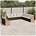 Set Divani Da Giardino 11 Pz Con Cuscini In Polyrattan Nero - Foto miniatura 1