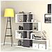 Libreria Bifacciale Aktif 145x145x29 Cm. Bianco Ghisa - Foto miniatura 1