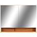 Lusso Casadino -  Armadietto A Specchio Con Led Rovere 80x15x60 Cm In Mdf - Foto miniatura 3