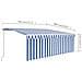 Tenda Sole Retrattile Manuale Con Parasole 4x3m Blu E Bianco - Foto miniatura 6