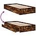 Giroletto Con Cassetti Rovere Fumo 100x200 Cm Legno Multistrato - Foto miniatura 6