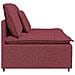 Modulo Centrale Divano Modulare con Cuscini Rosso Vino 100 cm - Foto miniatura 4