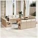 Set Divano da Giardino 13 pz con Cuscini Beige in Polyrattan - Foto miniatura 2