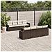 Set Divani da Giardino 9pz con Cuscini Marrone in Polyrattan - Foto miniatura 2