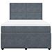 Giroletto a Molle con Materasso Grigio Scuro 140x200 cm Velluto - Foto miniatura 6