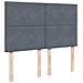 Giroletto a Molle con Materasso Grigio Scuro 140x200 cm Velluto - Foto miniatura 9