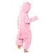 Pigiama Per Bambini Kigurumi Onesie Costume Dinosauro Rosa 125-135 - Foto miniatura 3
